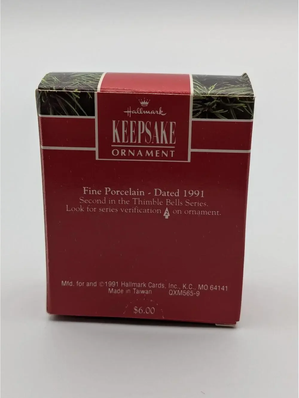 Hallmark Keepsake Thimble Bells Miniature 1991, 2nd in Series, New in Box